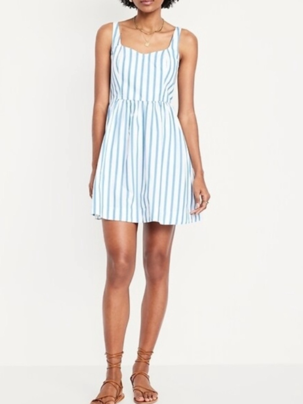 Old Navy Blue and White Striped Cami Mini Dress